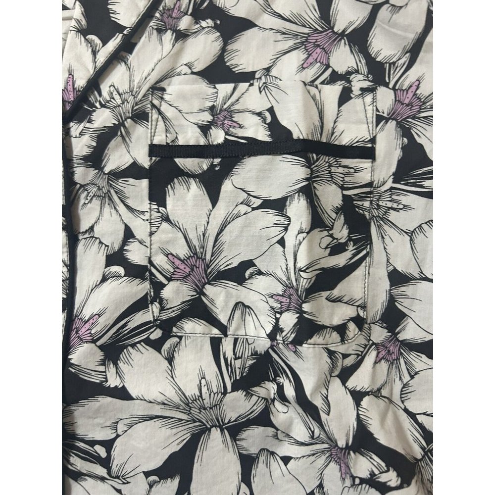 Soma Cool Cotton Stretch Woven Short Sleeve Pajama Top Tropic XS NEW! - Picture 5 of 7
